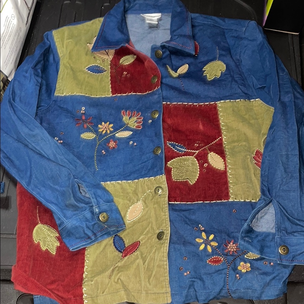 Vintage Colorful Patchwork Women's Jacket